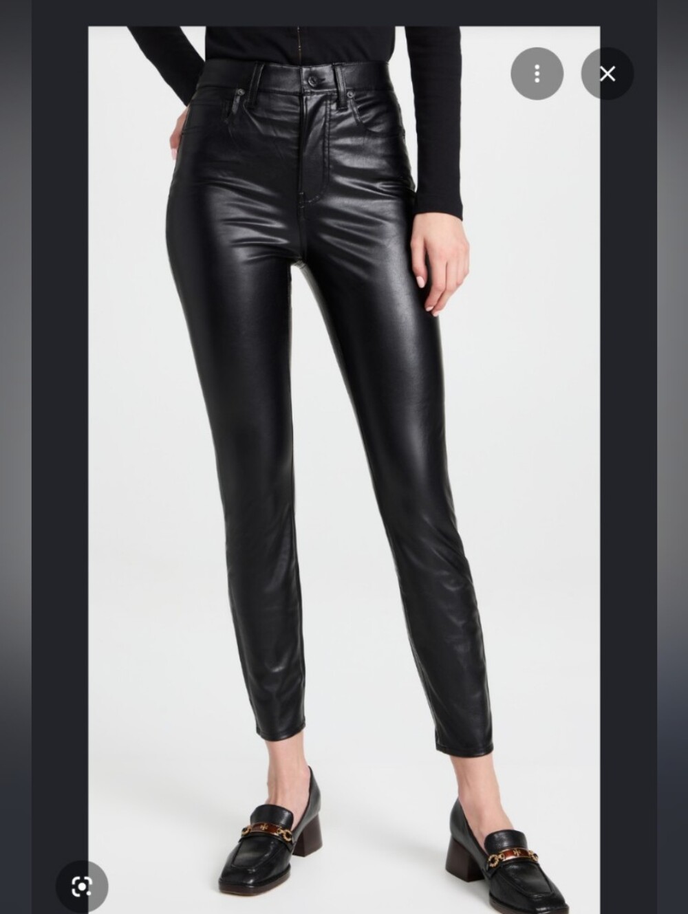 Veronica Beard Maera Faux Leather Skinny High Rise Pant 31/12